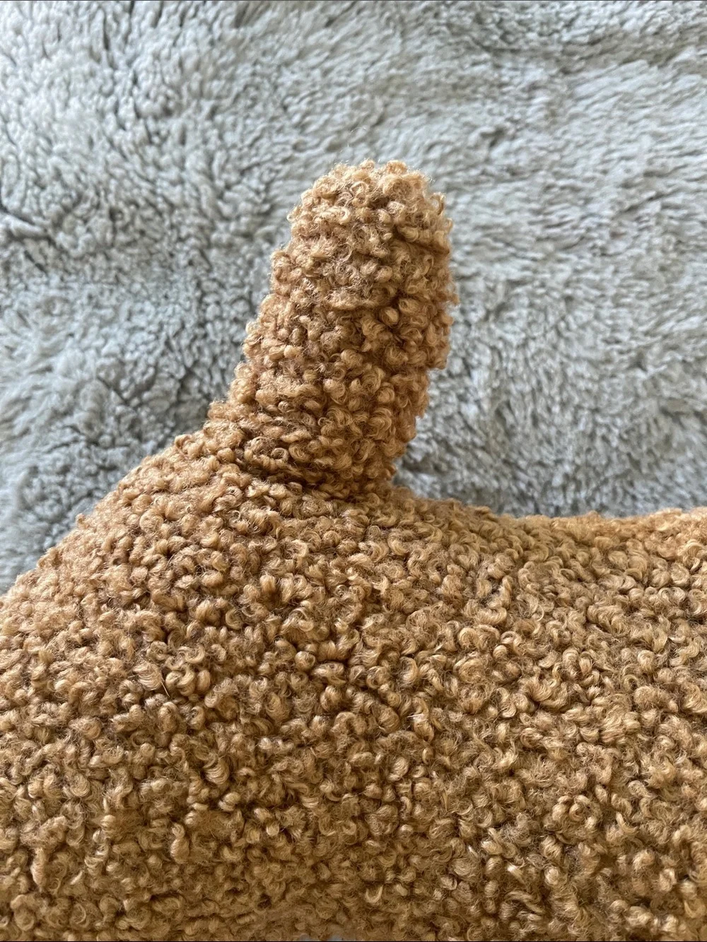 Pottery barn Brown Plush Dog Pillow with Textured Fleece